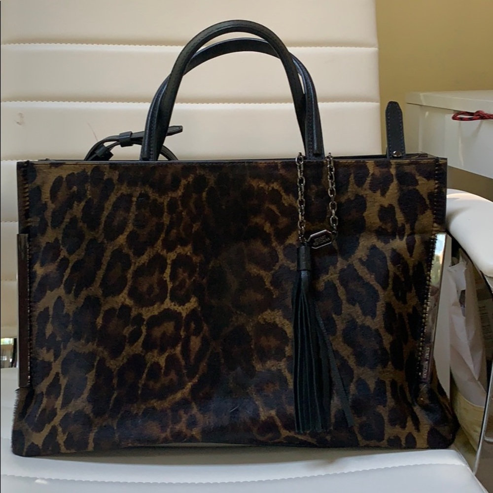 NEVER BEEN USED Stuart Weitzman leopard Skin bag!